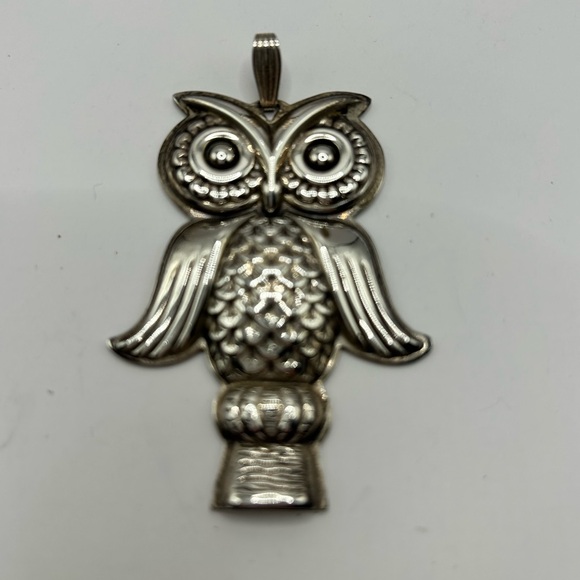 Vintage 1970’s Reed & Barton Sterling Silver Owl Whistle Pendant - Picture 3 of 5